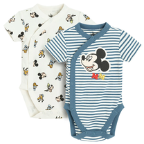 Bērnu rāpulītis ar īsām piedurknēm, neformāls pavasaris/vasara, mazuļiem Cool Club Mickey Mouse LCB2801760-00, zila krās./balta krās., 62 cm, 2 gab.