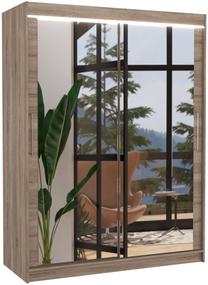 Spinta ADRK Permo, triufelių sp., 150 cm x 58 cm x 200 cm, su veidrodžiu