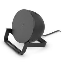 Bezvadu lādētājs - skaļrunis Belkin Stand + Speaker, AC/Qi, melna krās.