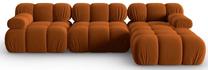 Kampinė sofa Micadoni Home Bellis MIC_SET5R_2_F1_BELLIS5, oranžinė sp., dešininė, 285 x 122 cm x 63 cm