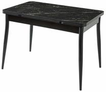 Valgomojo stalas išskleidžiamas Kalune Design Kent 952, juoda sp./marmuro sp., 110 - 170 cm x 70 cm x 75 cm