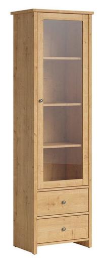 Vitrina Porto REG1W2S, ąžuolo sp., 58.5 cm x 40 cm x 199.5 cm