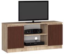 TV galds Akord RTV, valriekstu krās./sonoma ozola krās./gaiši brūna krās., 40 cm x 120 cm x 55 cm