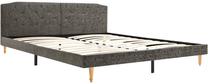 Lova dvigulė VLX Bed Frame 280556, 180 x 200 cm, pilka sp., be čiužinio, su grotelėmis