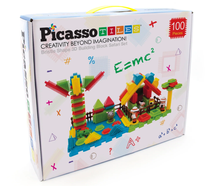 Магнитный конструктор Picasso Tiles Hedgehog Blocks Safari PTB100, 100 шт., многоцветный