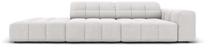 Sofa Micadoni Home Jennifer Velvet 3 Seats, šviesiai pilka sp., kairinė, 262 x 102 cm x 70 cm
