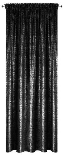 Nakts aizkari ZWD-02, sudraba krās./melna krās., 140 cm x 270 cm