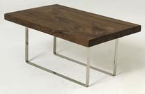 Kavos staliukas Kalune Design Mekele, riešuto sp./sidabro sp., 107 cm x 67 cm x 48 cm
