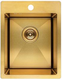 Virtuvinė plautuvė Laveo Marmara SAM_G10A, Gold, nerūdijantysis plienas, 37.5 cm x 48 cm x 20 cm, aukso sp.