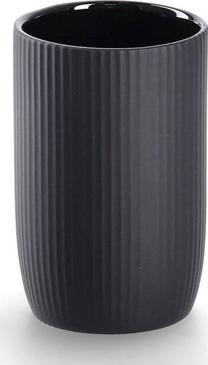 Стакан для зубных щеток Zeller, черный цв., 7.7 см x 12 см x 7.7 см