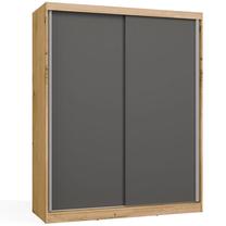 Шкаф Iga 160 B, антрацитовый цв./artisan oak цв., 61 см x 160 см x 200 см