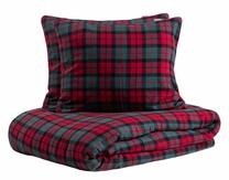 Kalėdinis patalynės užvalkalų komplektas Homla Tartan 708466, raudonas/žalias, 160 x 200 cm