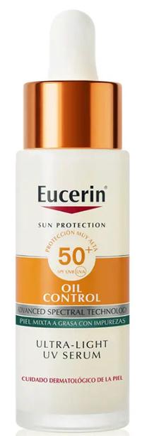 Līdzeklis iedeguma kopšanai sejai Eucerin Oil Control SPF50+, 30 ml