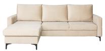 Kampinė sofa - lova Bodzio Milano TMIN-P14, smėlio sp., 239 x 177 cm x 90 cm