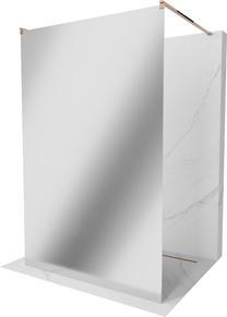 Dušo sienelė Mexen Kioto Walk-In, 120 cm x 200 cm, rausvojo aukso sp./apsauginis
