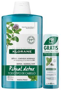 Набор средств по уходу за волосами Klorane Ritual Detox Aquatic Mint, 2 шт., 450 мл