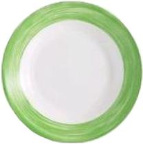 Lėkštė Luminarc Brush, Ø 23.5 cm, balta sp./žalia sp.
