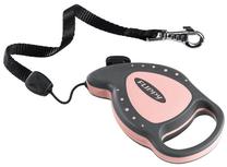 Automatinis pavadėlis Ferplast Flippy Deluxe Mini, juoda sp./rožinė sp., 3 m