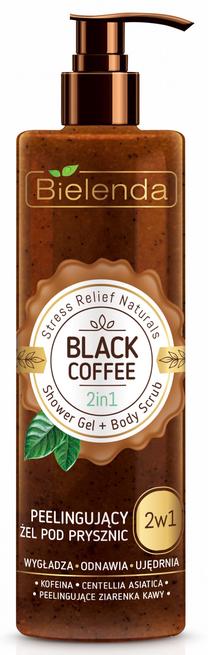 Kūno prausimosi želė Bielenda Stress Relief Naturals Black Coffee, 410 ml