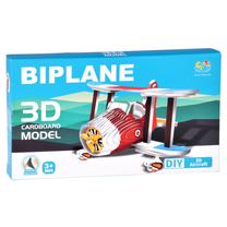 3D dėlionė Biplane ZA5721, 17 cm x 10 cm, 62 vnt., balta sp./raudona sp.