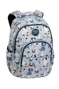 Skolas mugursoma CoolPack Basic Plus Doggy, zila krās./gaiši pelēka krās., 46 cm x 31 cm x 19 cm