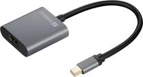 Adapteris Sandberg mini DisplayPort - HDMI 509-20 Mini DisplayPort, HDMI, 0.17 m, pelēka krās.