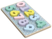 Развивающая игра Iwood Number Puzzle, многоцветный, 10 шт.