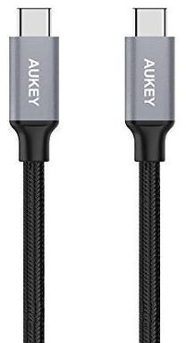 Laidas Aukey, USB Type C, juoda sp.