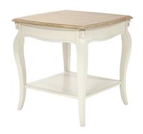 Žurnalinis staliukas Home4you Elizabeth, ruda sp./balta sp., 60 cm x 60 cm x 60 cm