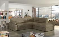 Kampinė sofa Elano Berlin 03, šviesiai ruda sp., dešininė, 255 x 212 cm x 90 cm