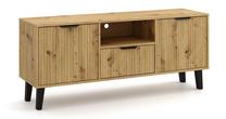 Televizoriaus spintelė Scandi 2D1S Slim, artisan oak, 140 cm x 39 cm x 58 cm