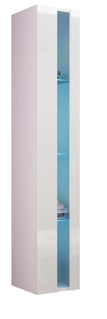 Sieninė lentyna Cama Meble Vigo, balta, 40 cm x 30 cm x 180 cm