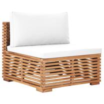 Õuetool VLX Garden Middle Sofa 49374, kreemjasvalge/puidu v., 69.5 cm x 69.5 cm x 60 cm