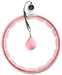 Masāžas loks HMS Hula Hoop With Weight & Counter, 44 cm, 0.4 kg, rozā krās.