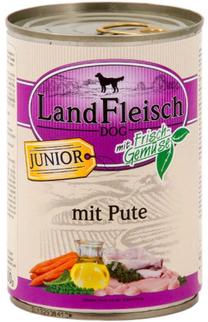 Mitrā barība (konservi) suņiem Landfleisch Classic Junior, tītara gaļa, 0.4 kg