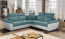 Kampinė sofa Federico Ontario 83, Soft 17, balta sp./mėtinė (mint) sp., 268 x 268 cm x 102 cm