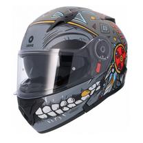 Motociklininko šalmas Shiro SH-508 APACHE, S (55-56 cm), juoda sp./raudona sp./pilka sp.