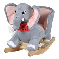 Supamas žaislas VLX Elephant 80072, mediena, poliesterinis, pliušas, pilka sp.