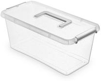 Uzglabāšanas kaste ar vāku, paredzēts uzglabāšanai/rotaļlietām Orplast Antibacterial, 8 l, caurspīdīga krās., 40 x 20 x 17 cm
