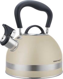 Arbatinukas su švilpuku King Hoff KH-1854, 1.8 l, juoda sp./sidabro sp./smėlio sp.