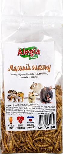 Kārumi grauzējiem Alegia Dried Mealworm, grauzējiem, 0.06 kg