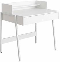 Rakstāmgalds ar atvilktnēm Akord Furniture Factory Flux, 48 cm x 78 cm, 95 cm, balts krās.
