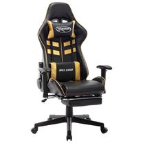 Spēļu krēsls VLX With Footrest 20512, 61 x 67 x 123 - 133 cm, zelta krās./melna krās.