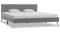 Lova dvigulė VLX Bed Frame, 160 x 200 cm, šviesiai pilka sp., be čiužinio, su grotelėmis