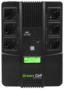 Стабилизатор напряжения UPS Green Cell AiO 800VA, 480 Вт