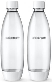 Ūdens pudele SodaStream, caurspīdīga krās./balta krās., tritāns, 1 l, 2 gab.