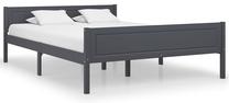 Lova dvigulė VLX Solid Pinewood 322127, 140 x 200 cm, pilka sp., be čiužinio, su grotelėmis