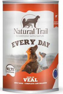Mitrā barība (konservi) suņiem Natural Trail Every Day, teļa gaļa, 0.4 kg