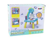 Zīmēšanas projektors Lean Toys Dinosaur, zila krās./dzeltena krās.