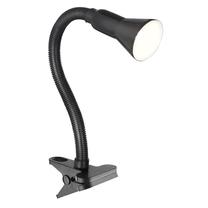 Galda lampa ar skavu Searchlight EU4122BK, E14, 40W, melna krās./melna krās.
